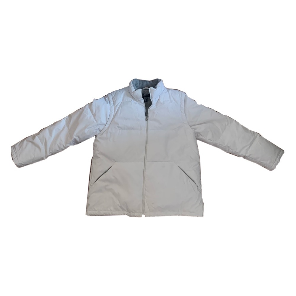 WHITE PUFFER JACKET AND VEST